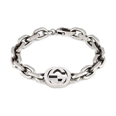 gucci multi chain bracelet|Gucci interlocking silver bracelet.